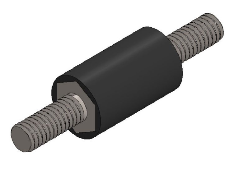 Cylindrical AntiVibration Mount Butser Rubber